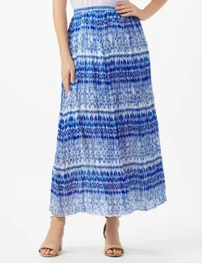 Elastic Waist Crinkle Pull On Skirt