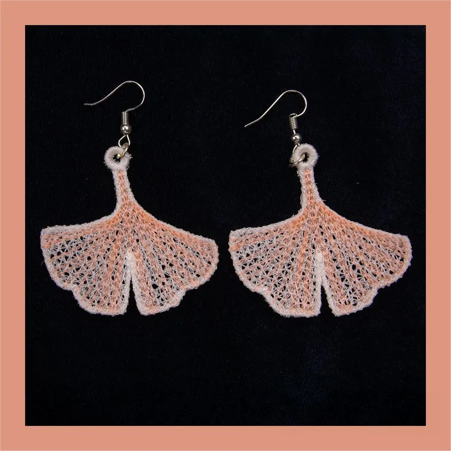 Freestanding Lace Go Ginkgo Earrings