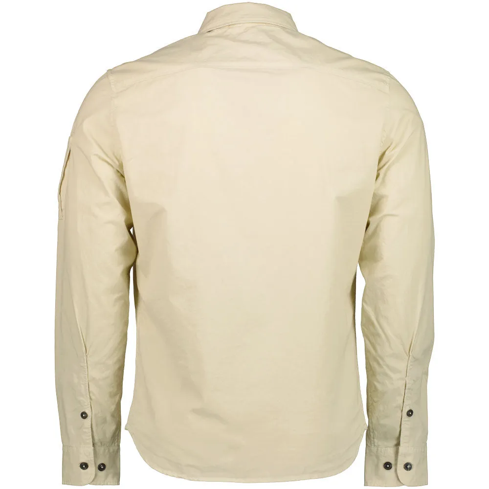 Gabardine Zip Up Lens Overshirt