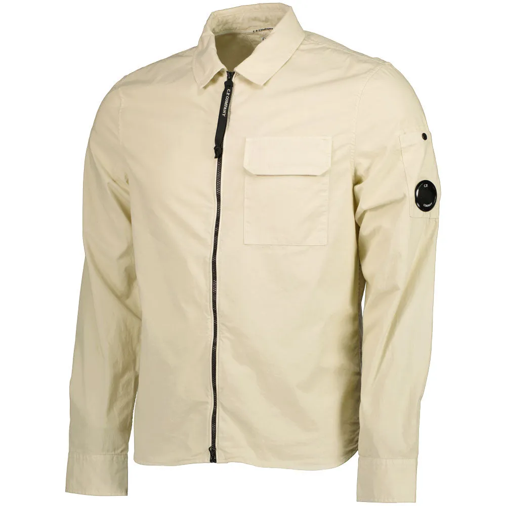 Gabardine Zip Up Lens Overshirt