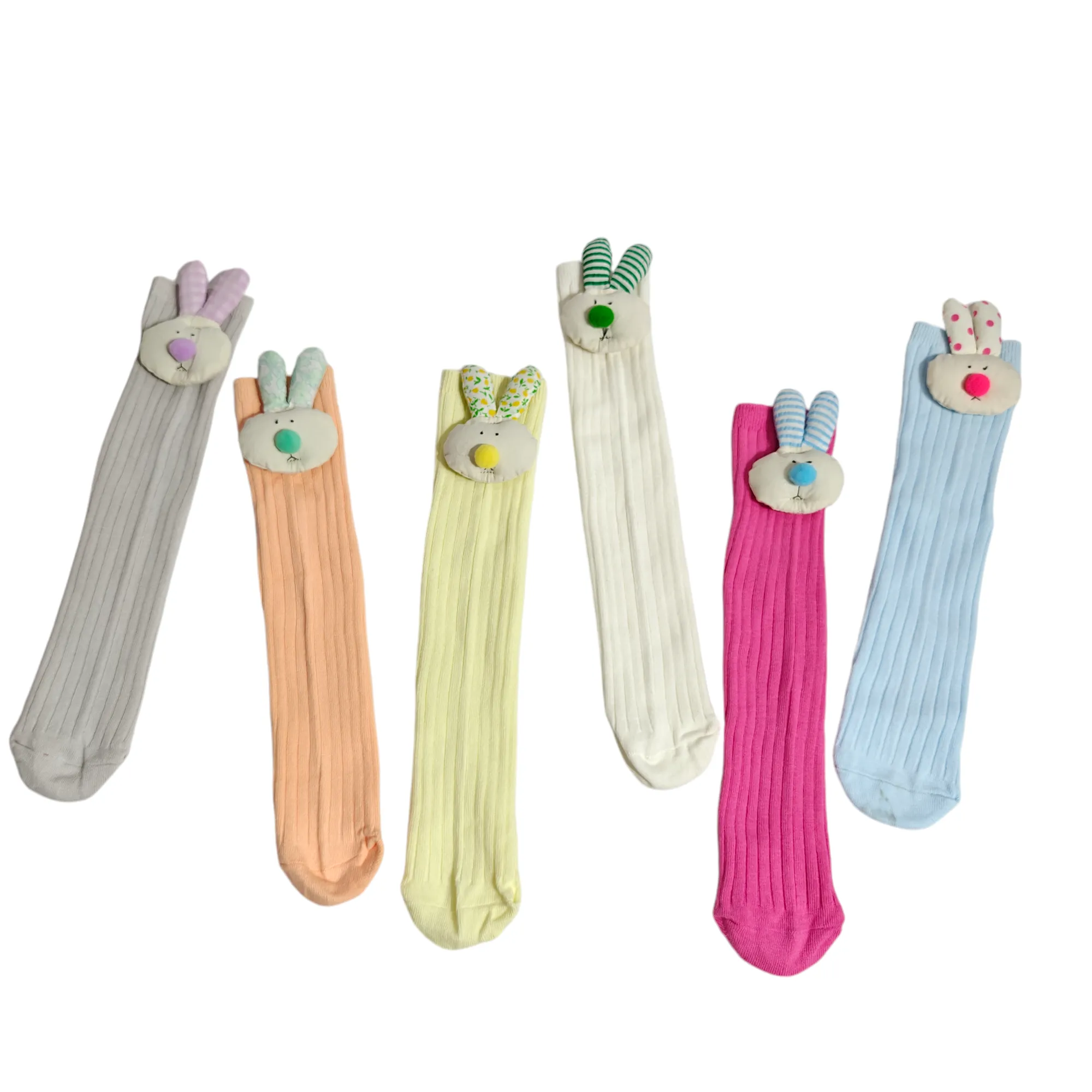 GIRLS' BUNNY FACE KOREAN STYLE FREE SIZE LONG SOCKS
