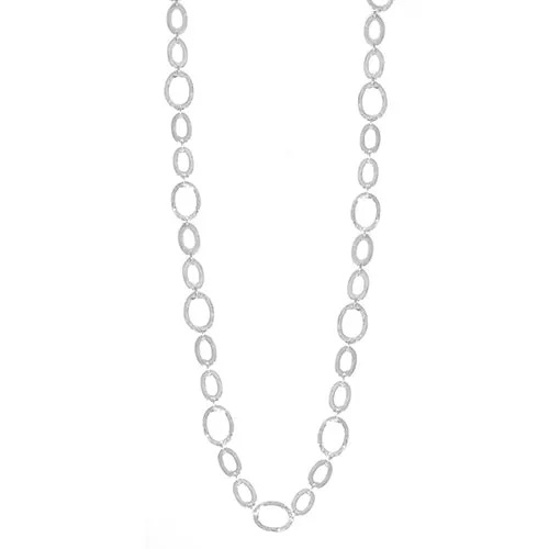 HAMMERED OVAL LINK NECKLACE