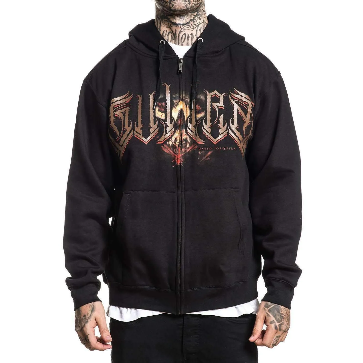 Jorquera Badge Mens Zipped Hoodie