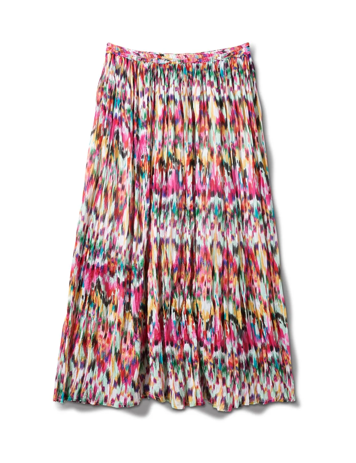 Long Crinkle Pleated Skirt