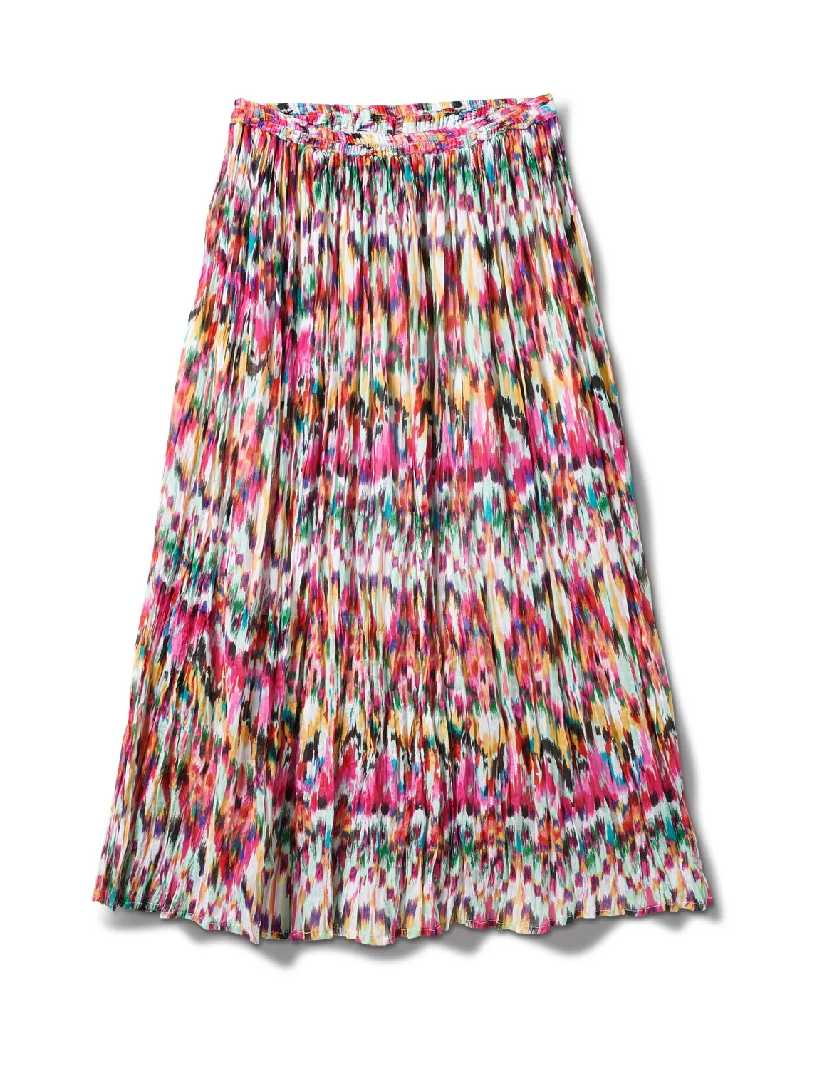 Long Crinkle Pleated Skirt