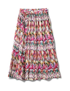 Long Crinkle Pleated Skirt
