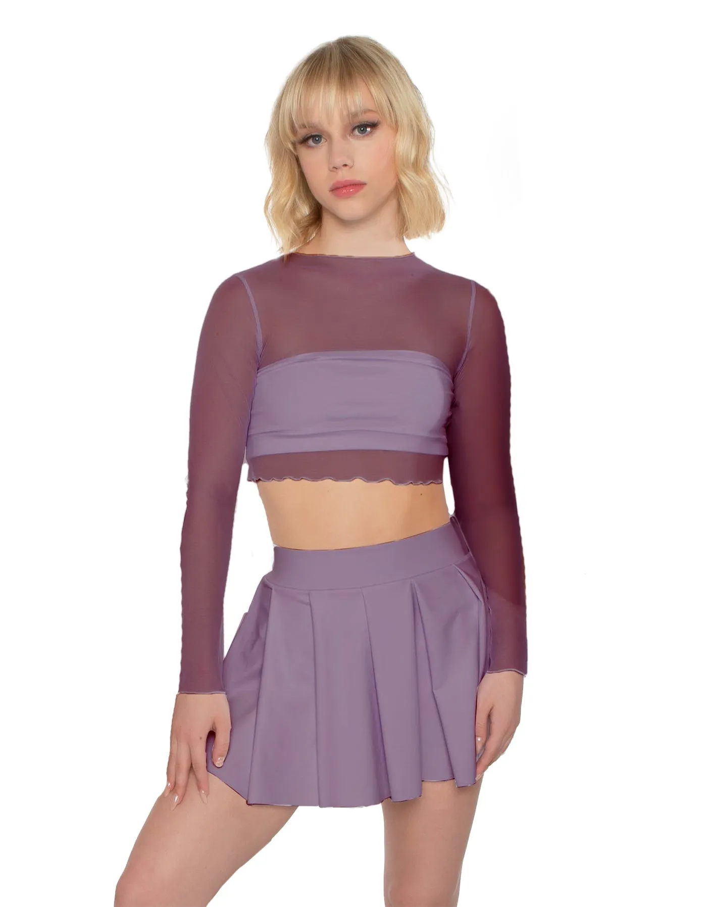 LS Mesh Crop Top
