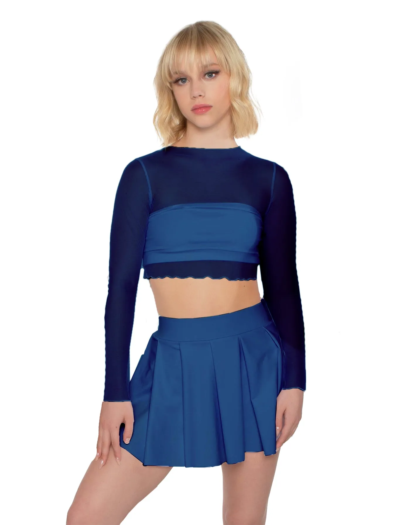 LS Mesh Crop Top