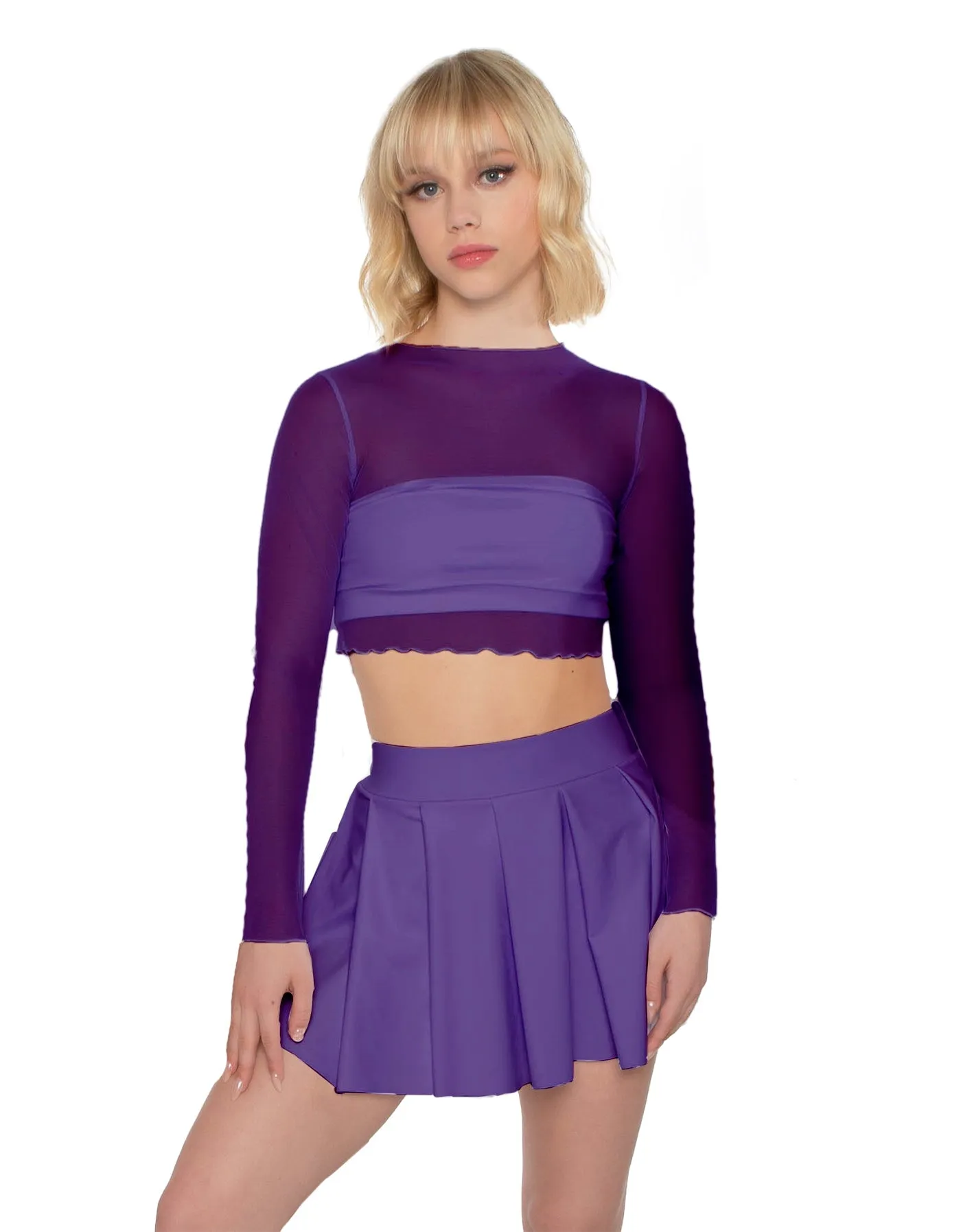 LS Mesh Crop Top