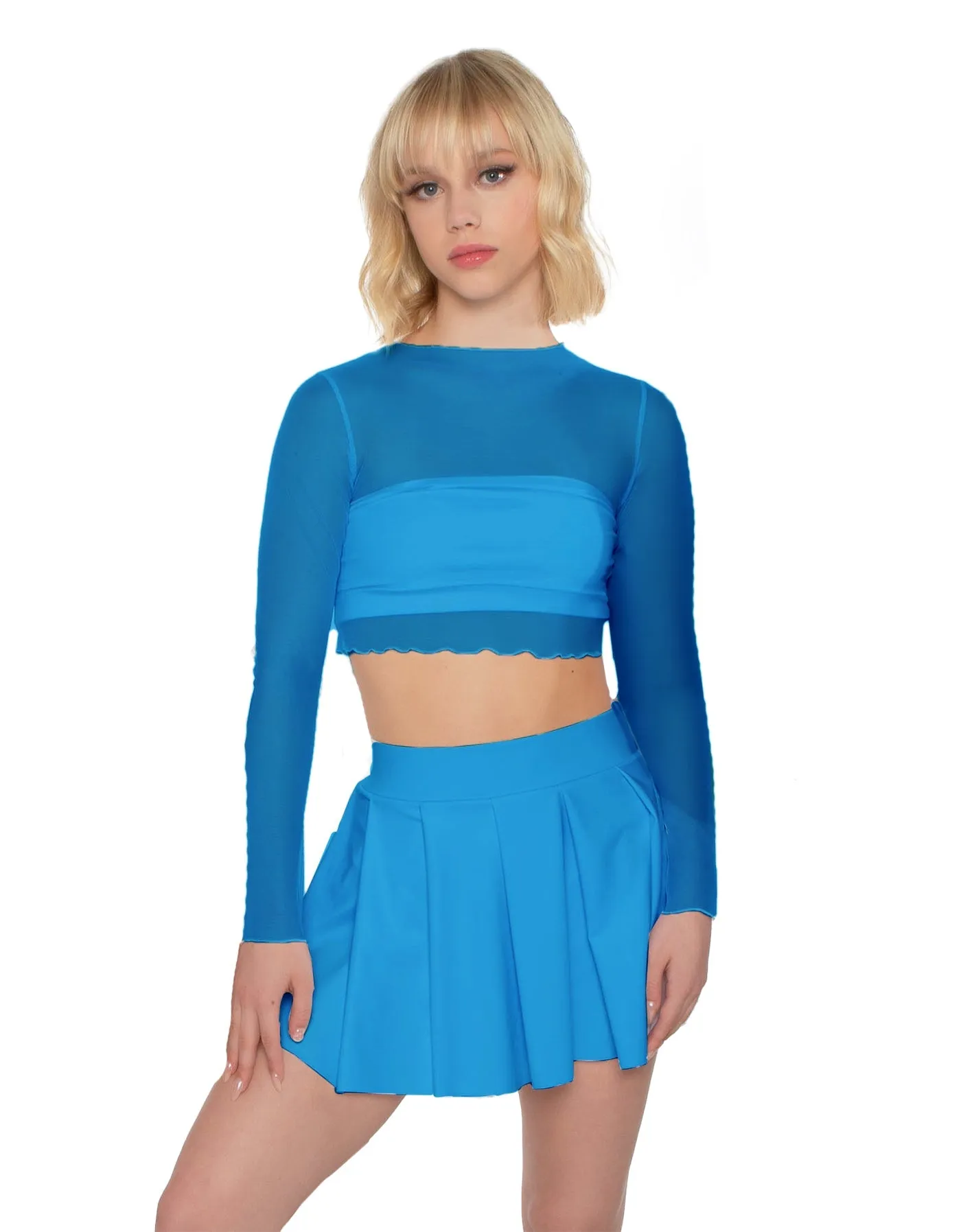 LS Mesh Crop Top