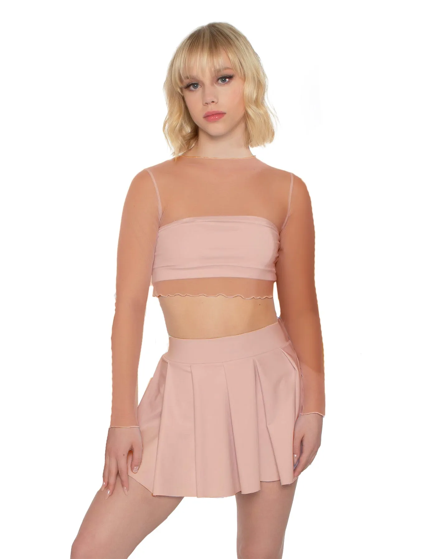 LS Mesh Crop Top