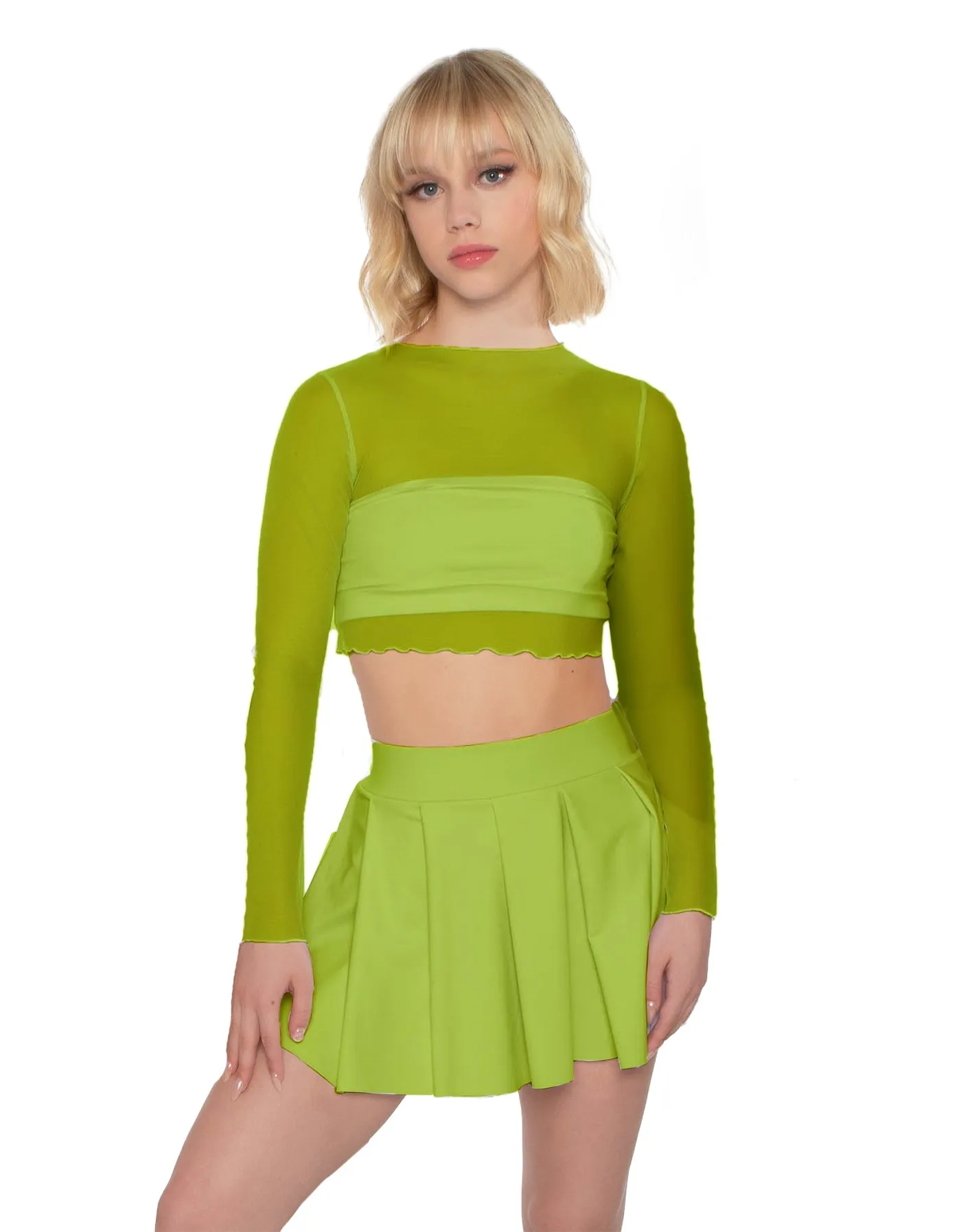 LS Mesh Crop Top