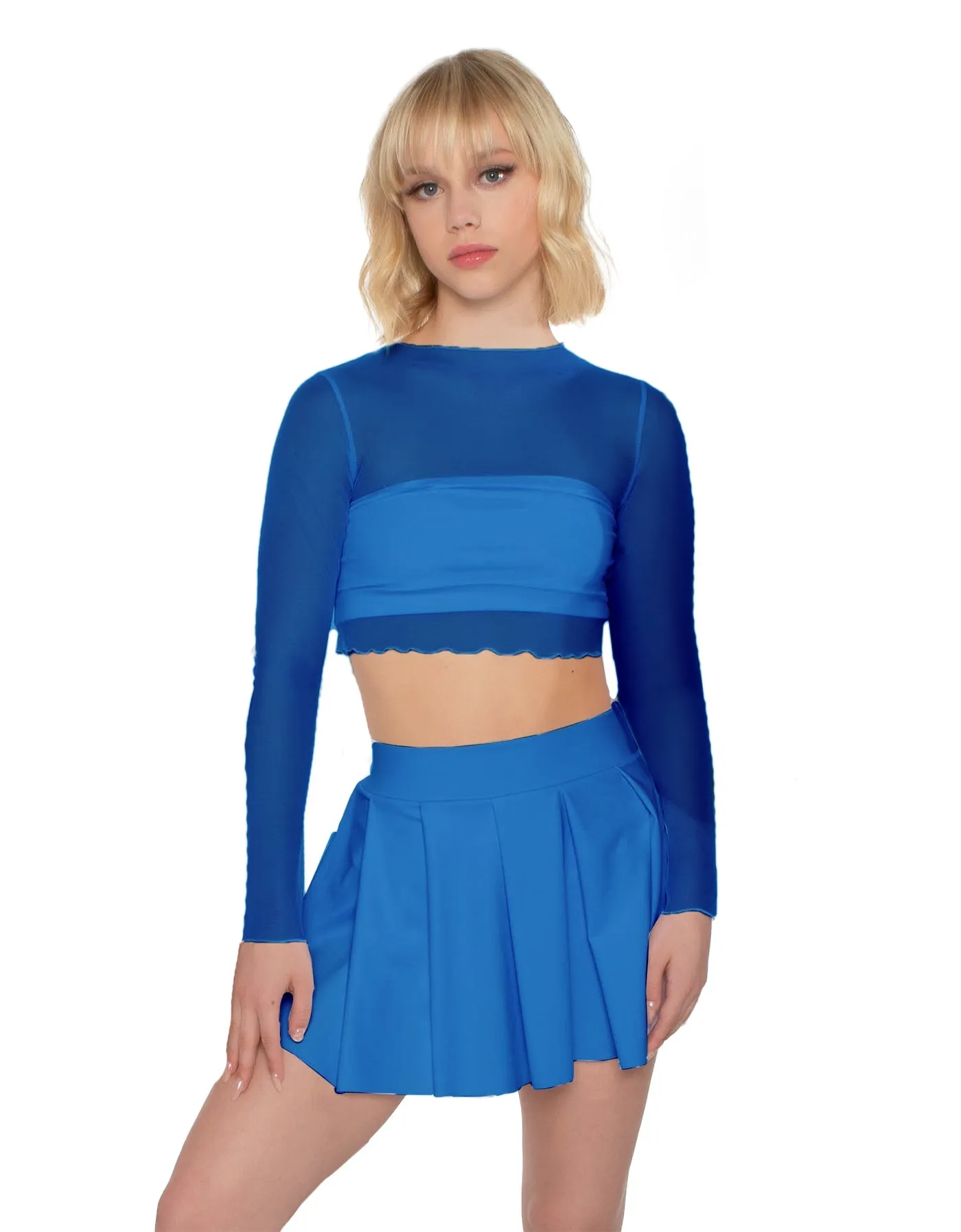 LS Mesh Crop Top