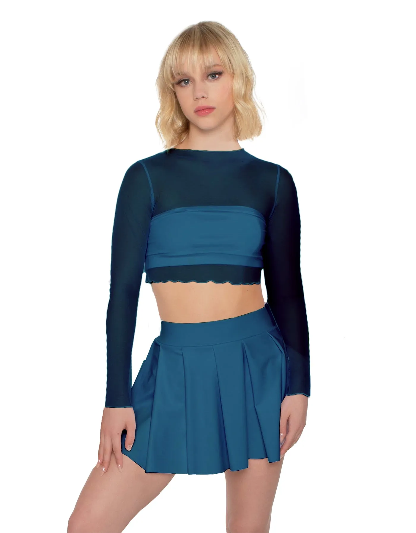 LS Mesh Crop Top