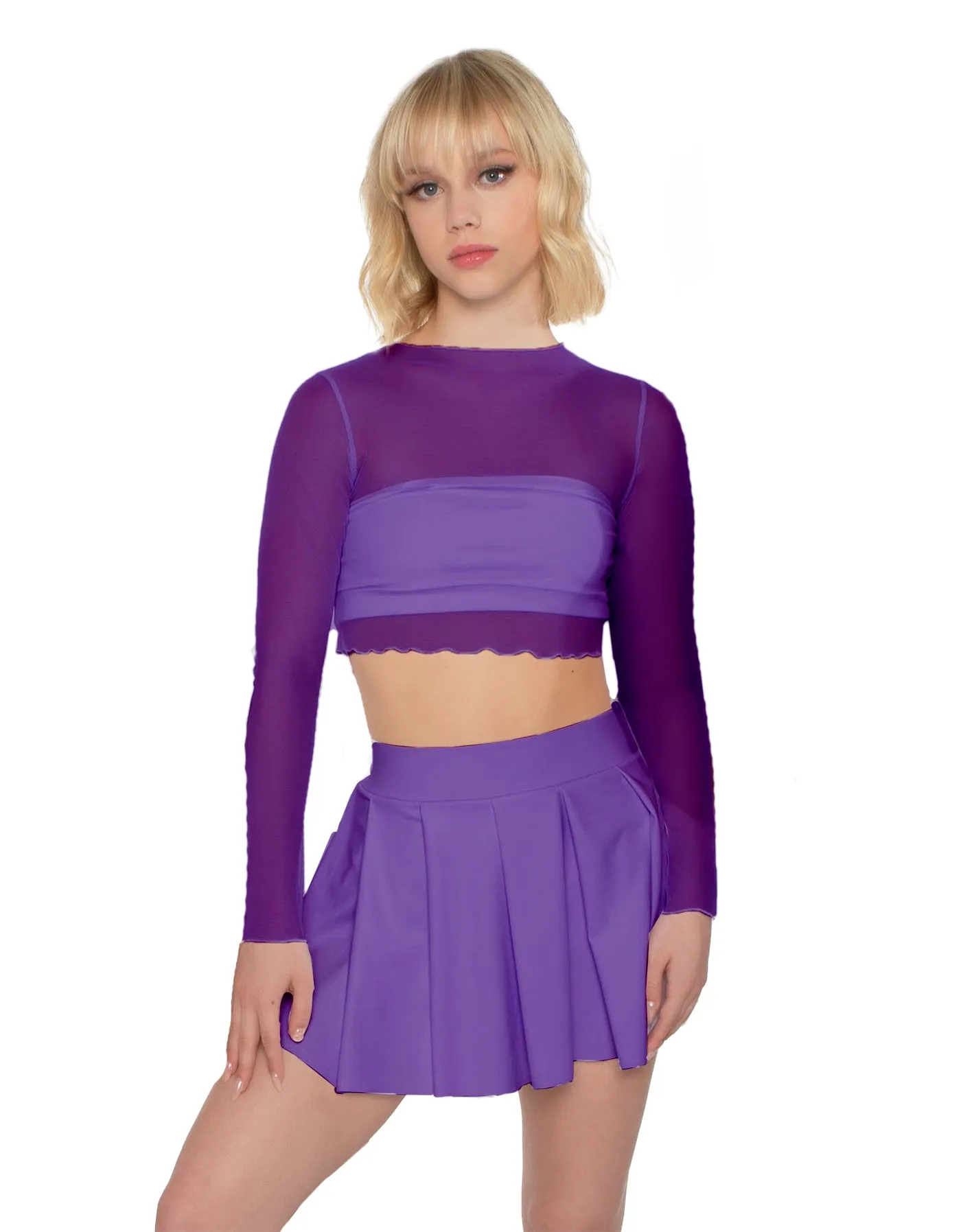 LS Mesh Crop Top