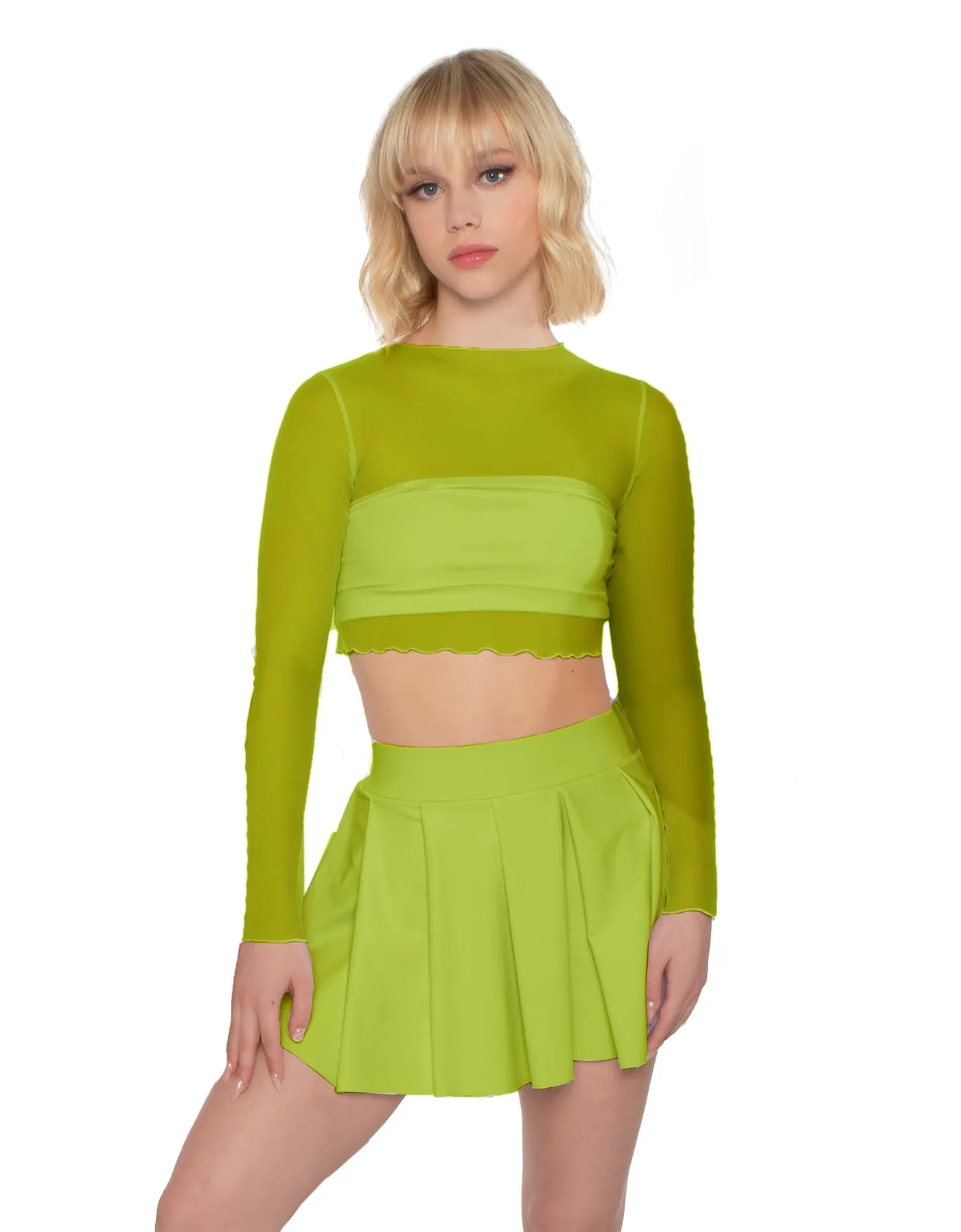 LS Mesh Crop Top