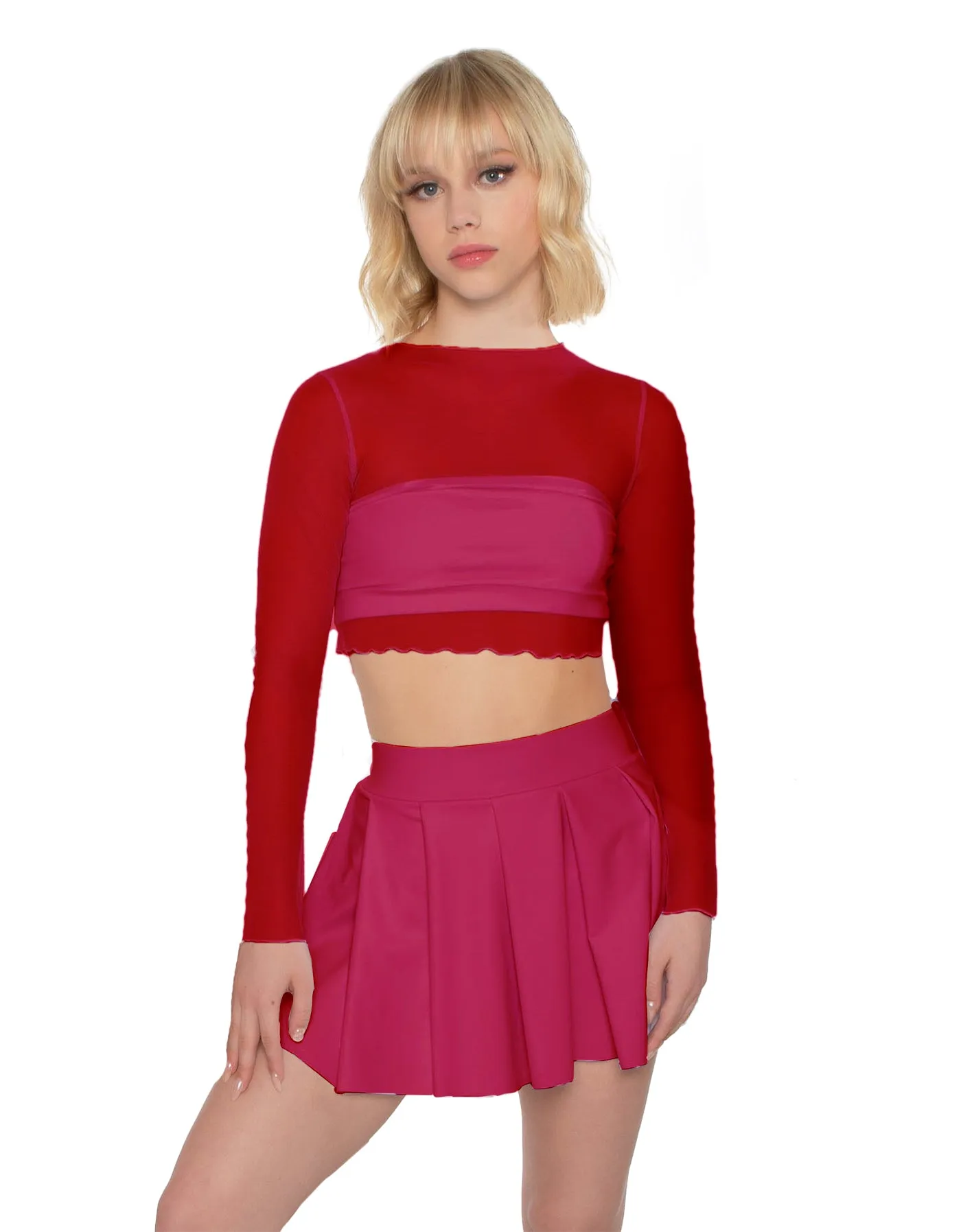 LS Mesh Crop Top