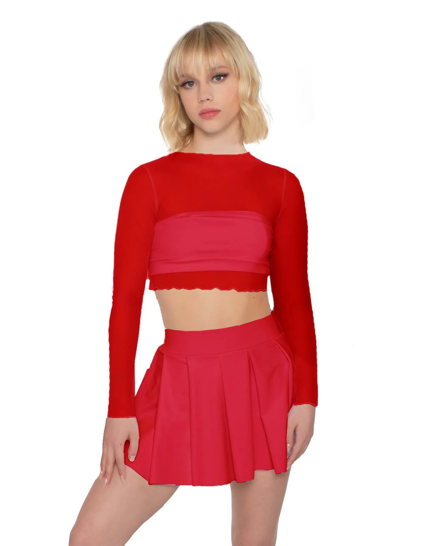 LS Mesh Crop Top