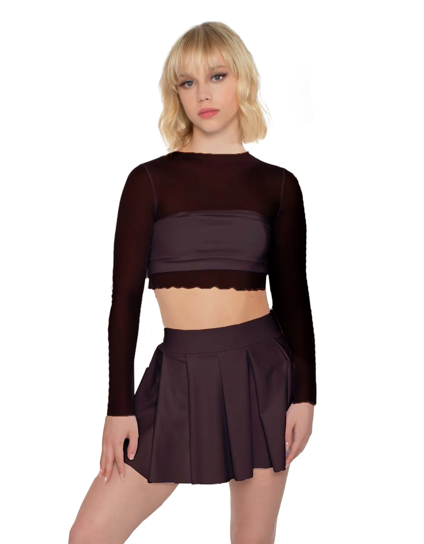 LS Mesh Crop Top