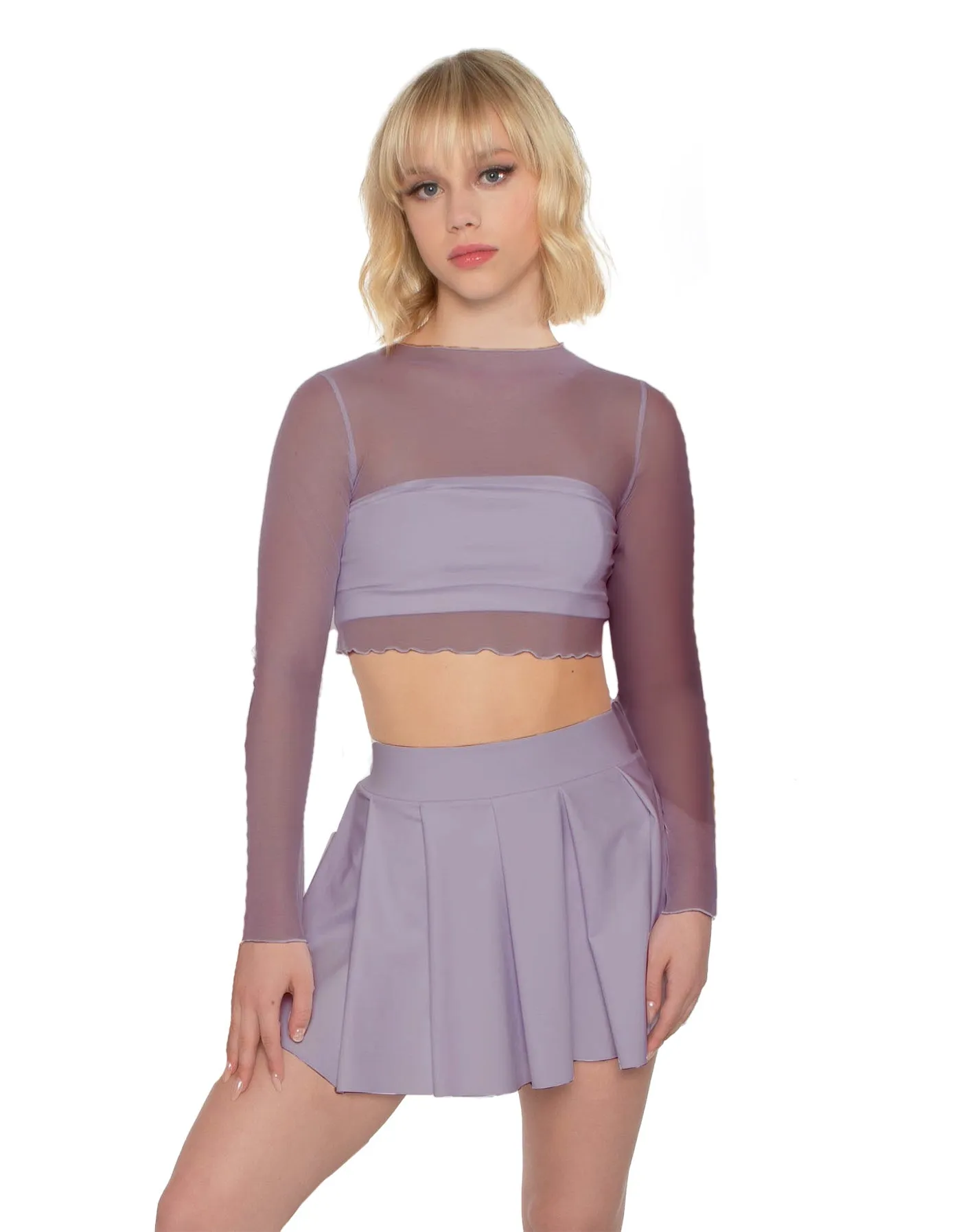 LS Mesh Crop Top