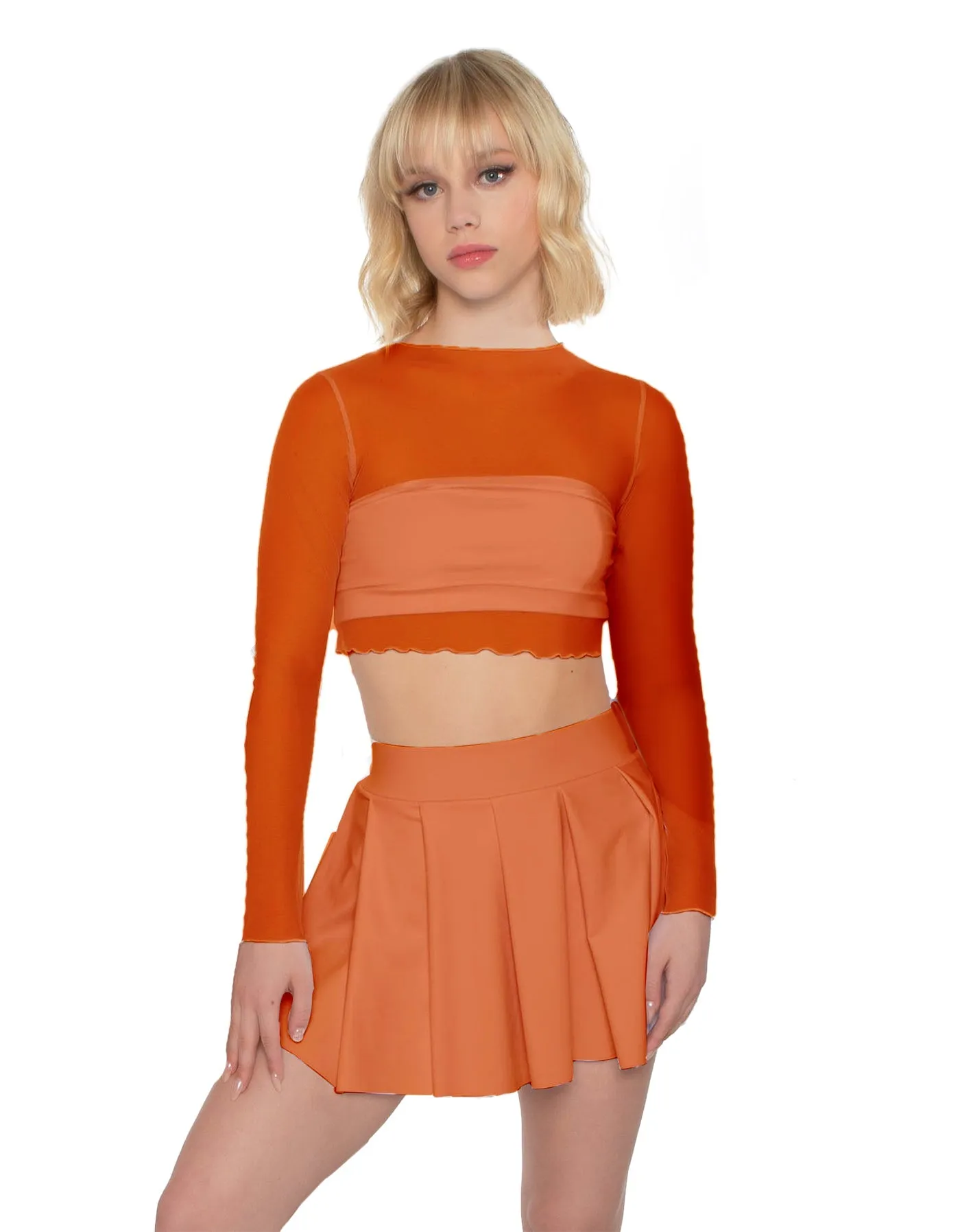 LS Mesh Crop Top