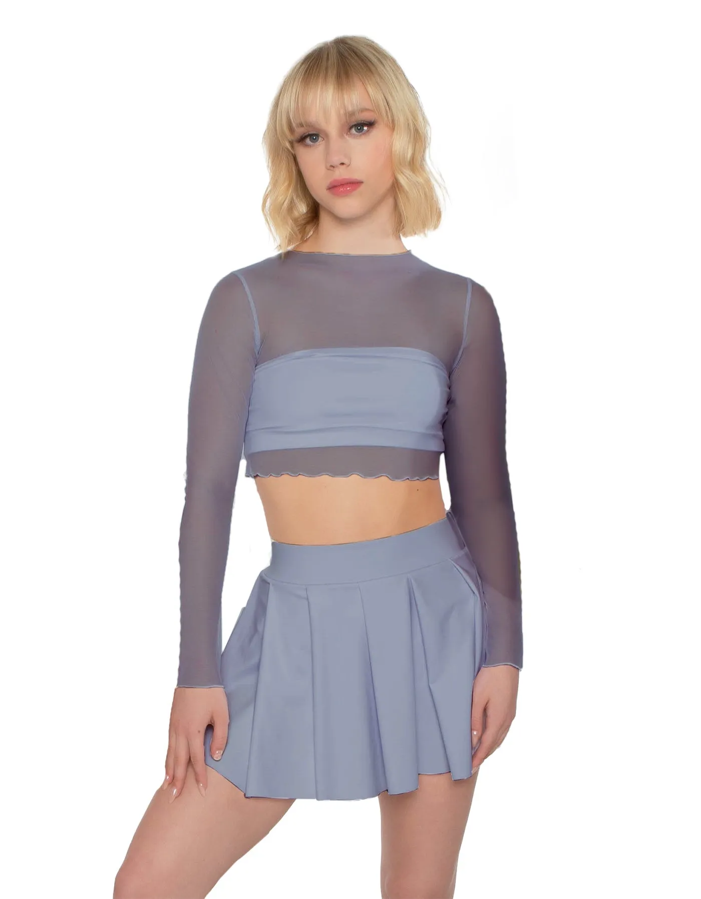 LS Mesh Crop Top