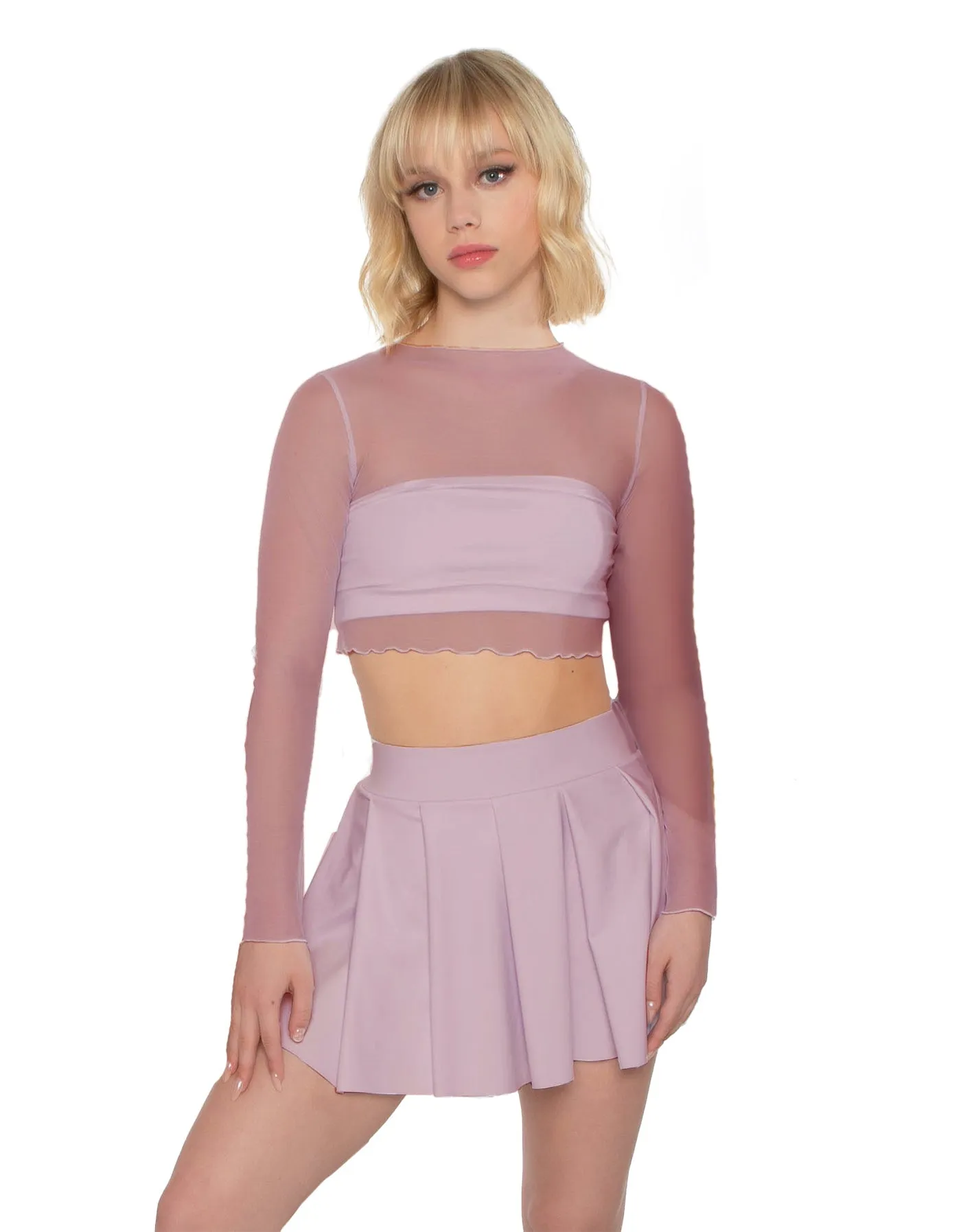 LS Mesh Crop Top