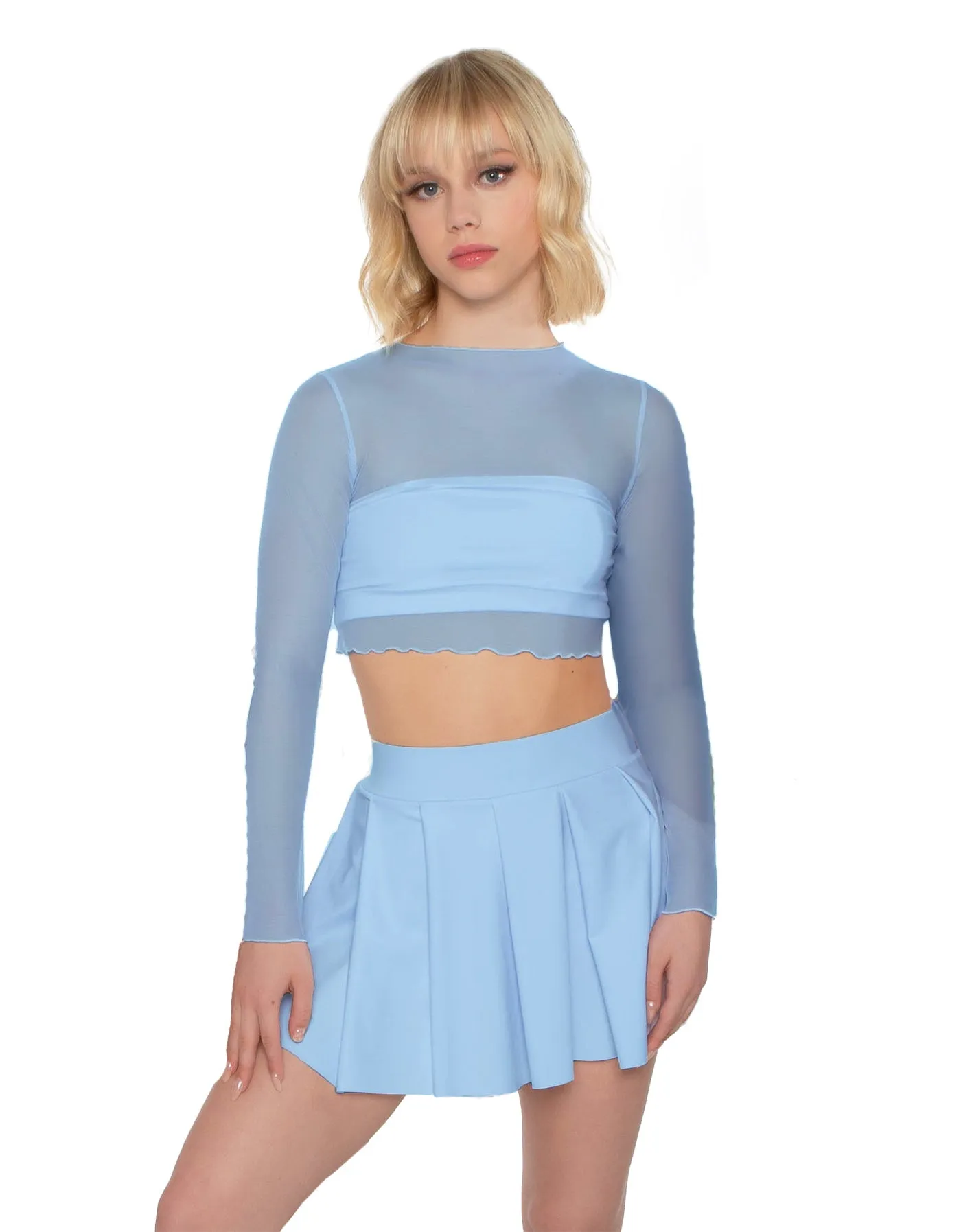 LS Mesh Crop Top