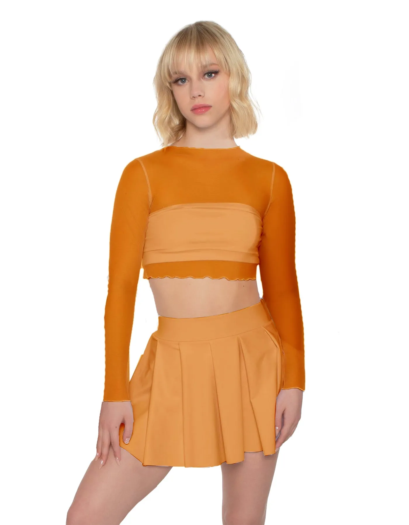 LS Mesh Crop Top