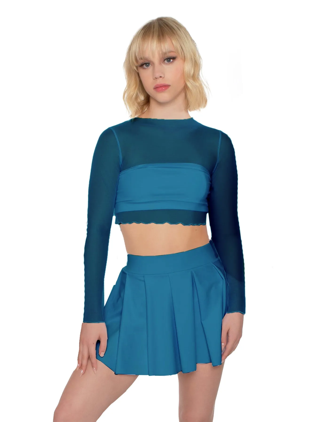 LS Mesh Crop Top