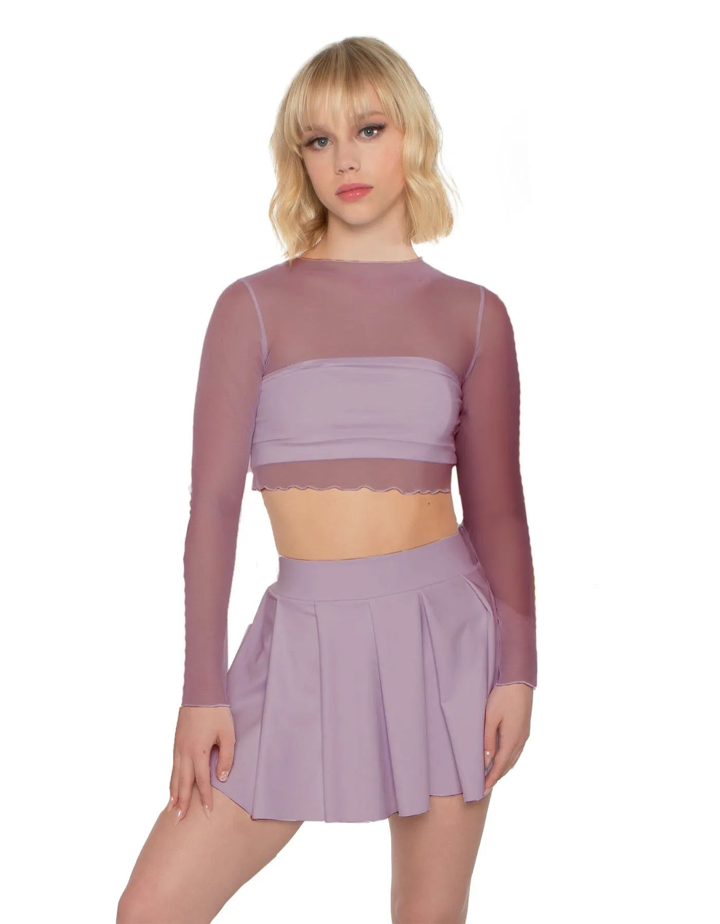 LS Mesh Crop Top