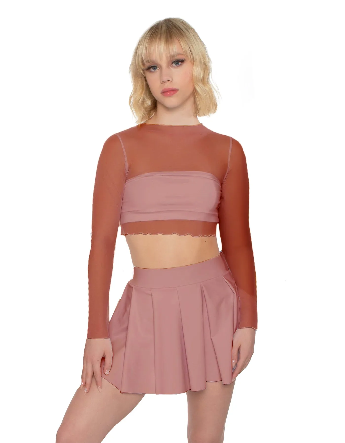 LS Mesh Crop Top