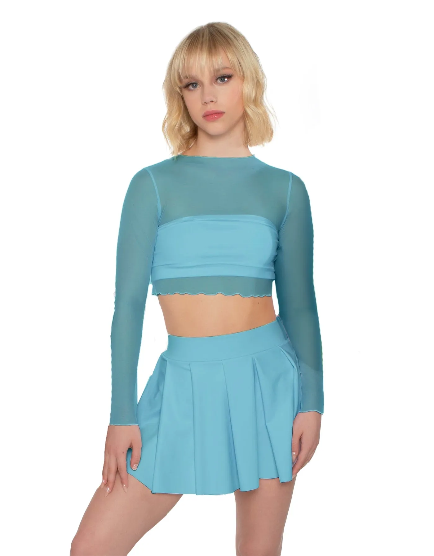 LS Mesh Crop Top