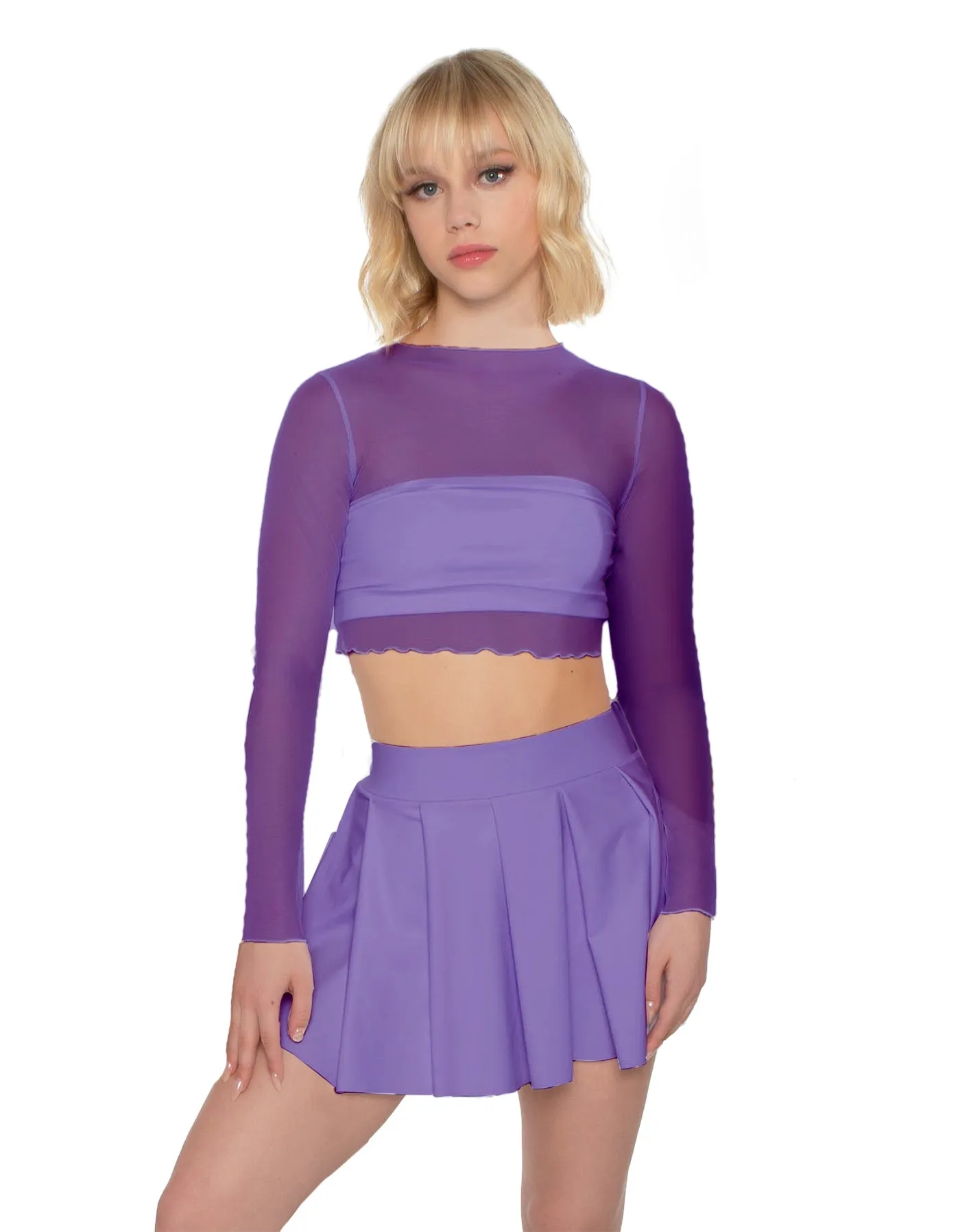 LS Mesh Crop Top