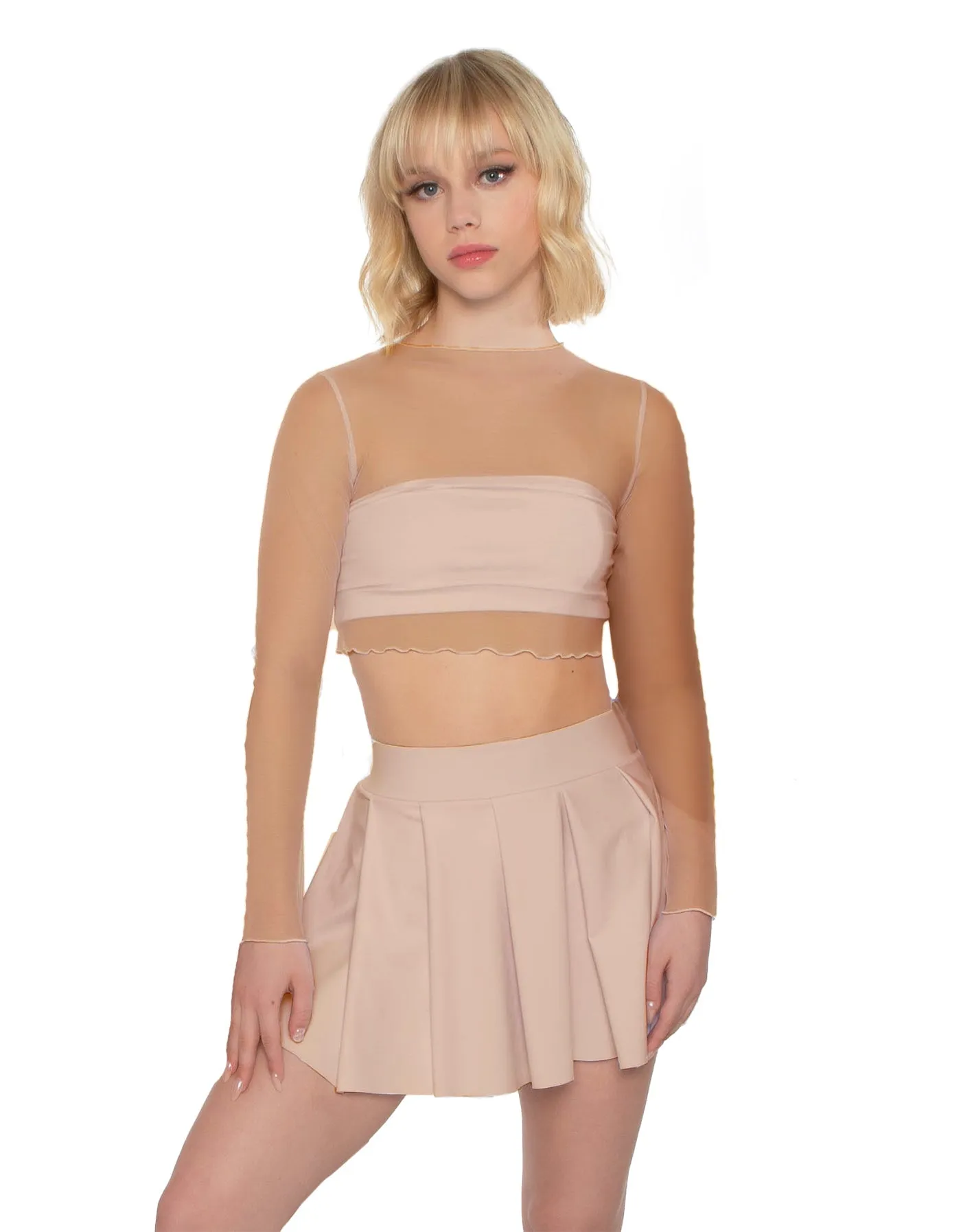 LS Mesh Crop Top