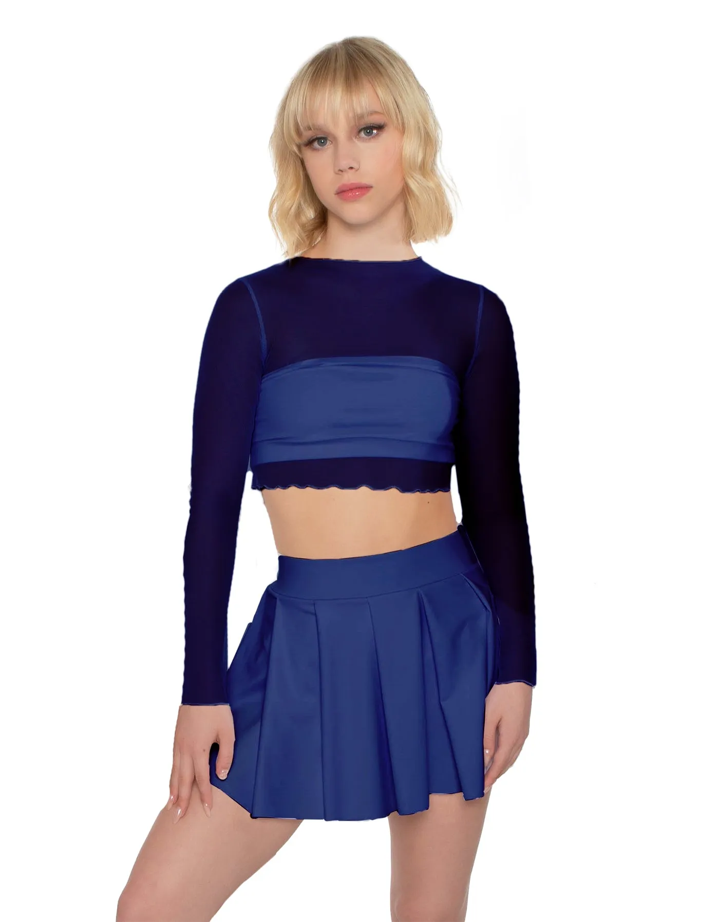 LS Mesh Crop Top