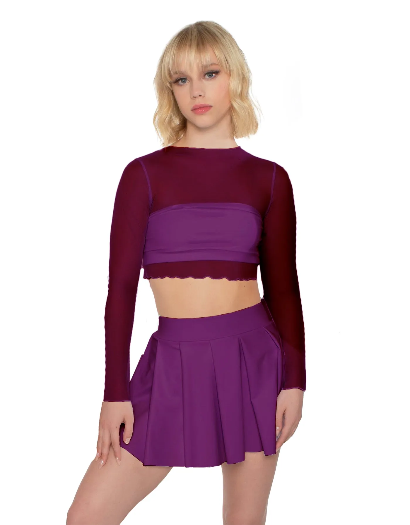 LS Mesh Crop Top