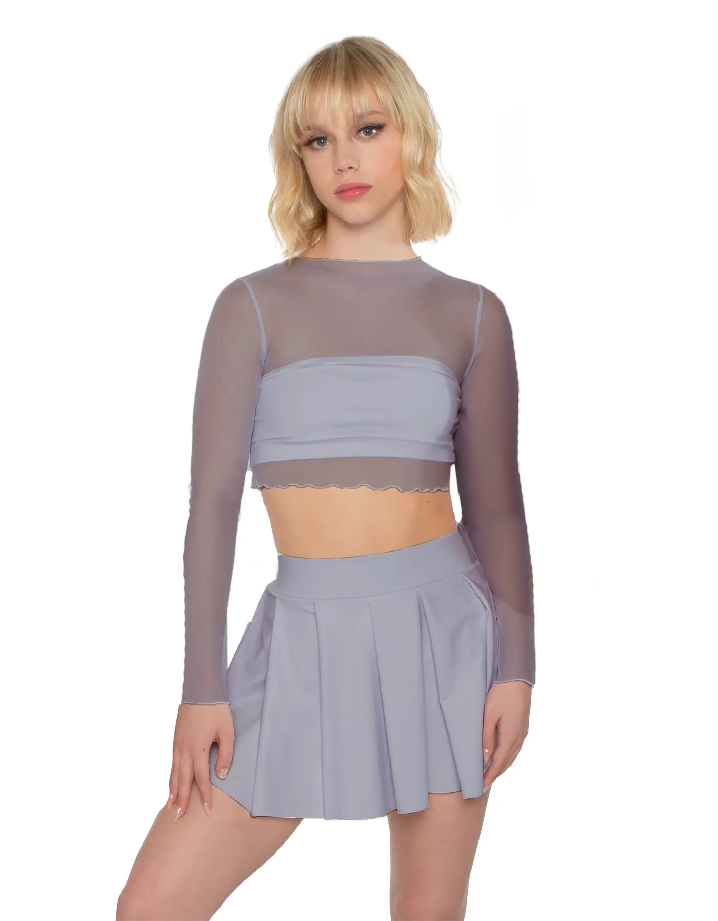 LS Mesh Crop Top