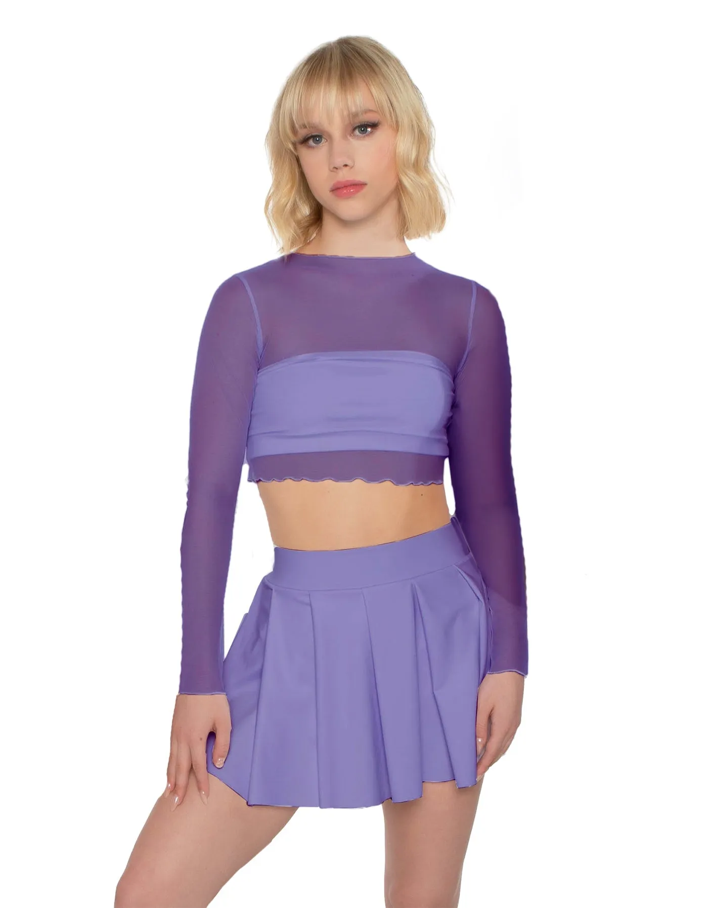 LS Mesh Crop Top