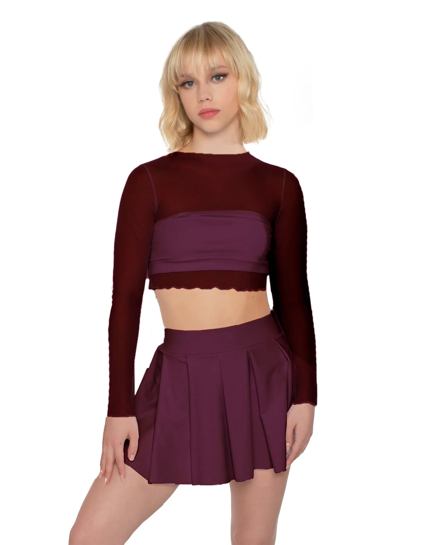 LS Mesh Crop Top