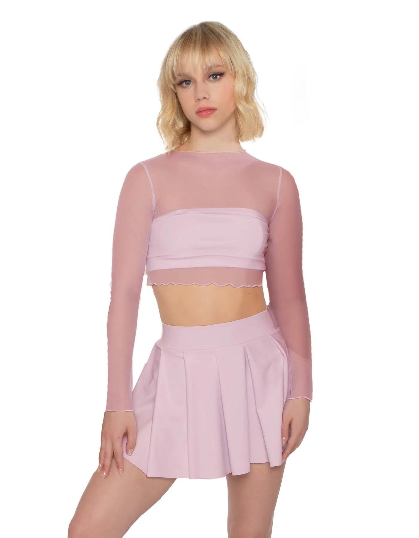 LS Mesh Crop Top
