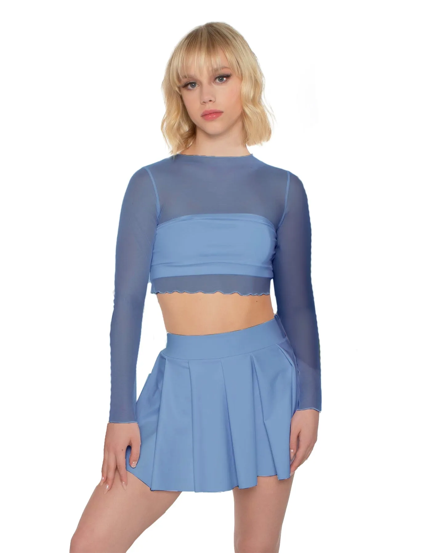 LS Mesh Crop Top