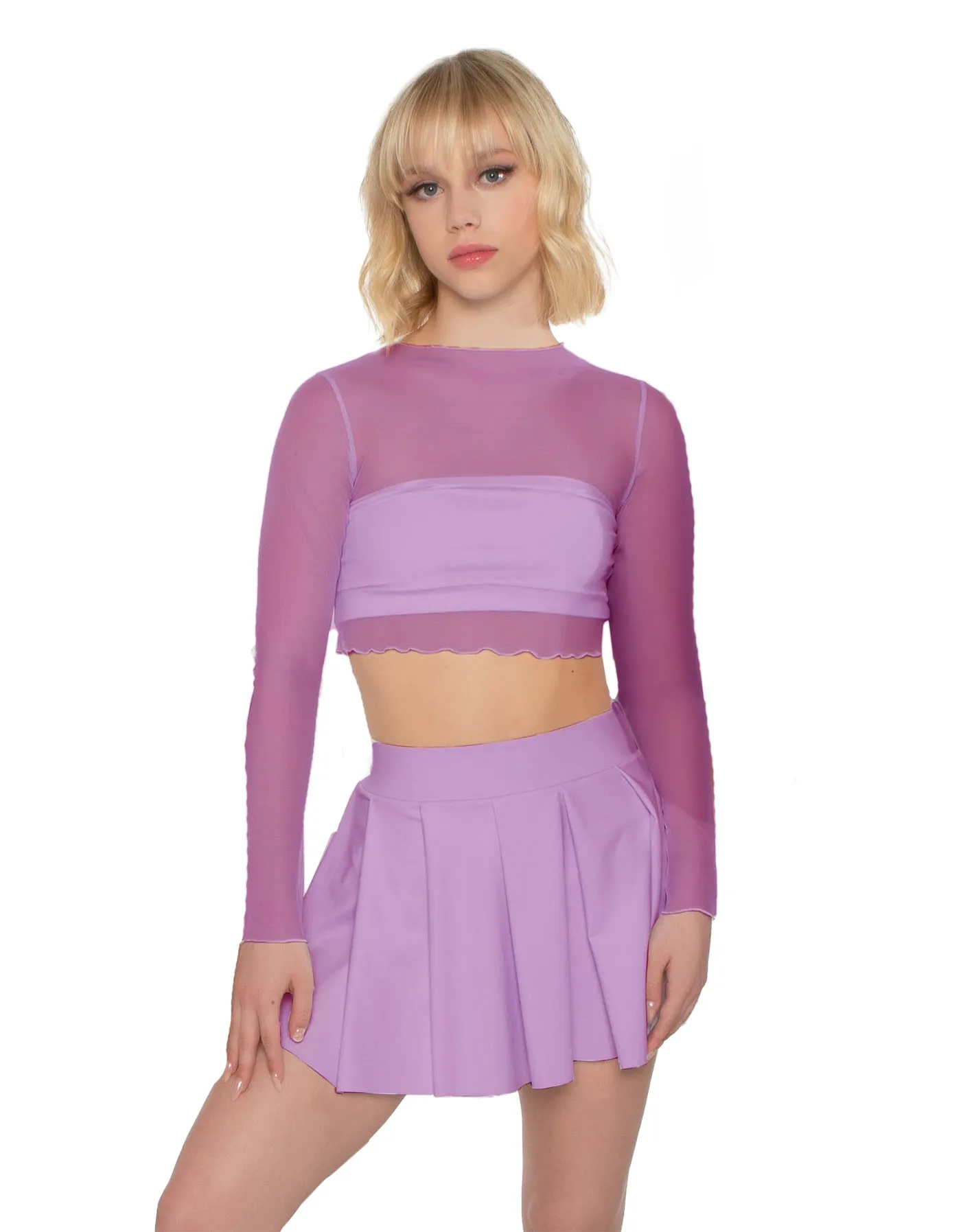 LS Mesh Crop Top