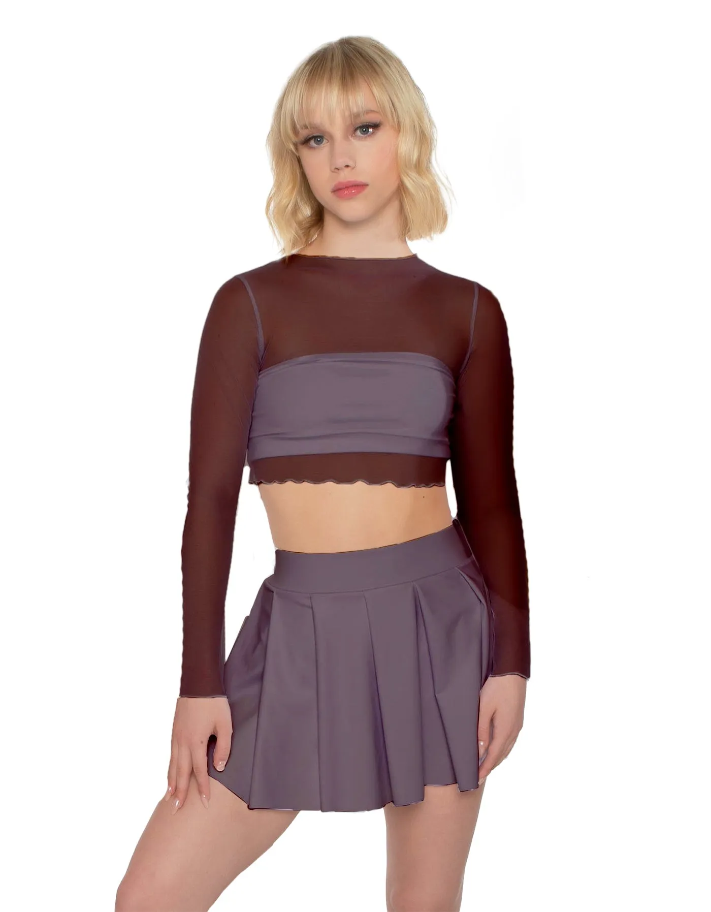 LS Mesh Crop Top