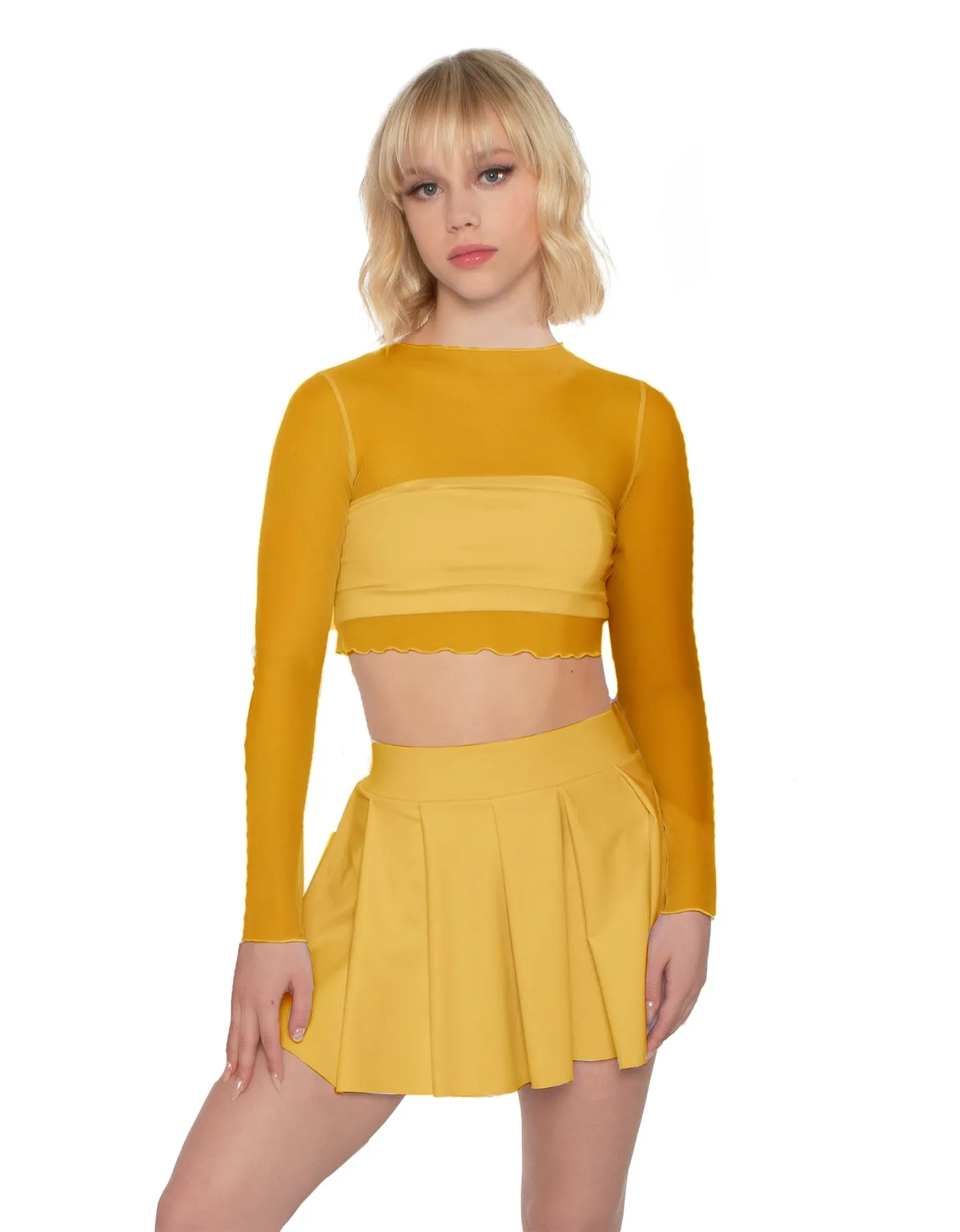 LS Mesh Crop Top