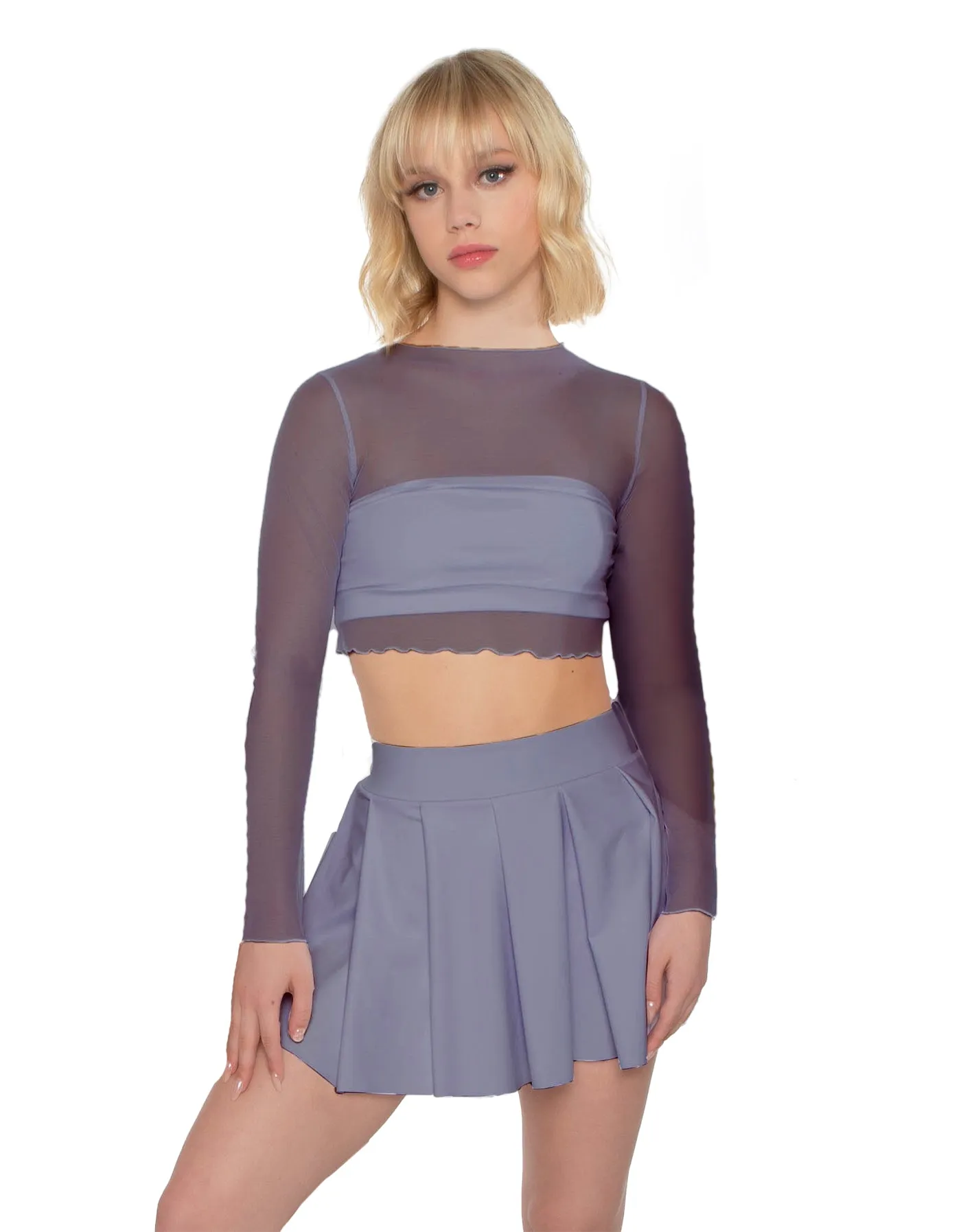 LS Mesh Crop Top