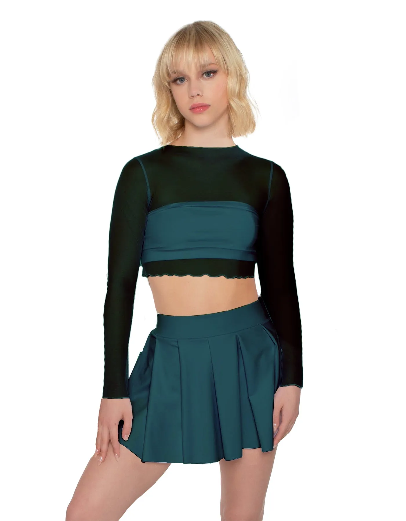LS Mesh Crop Top