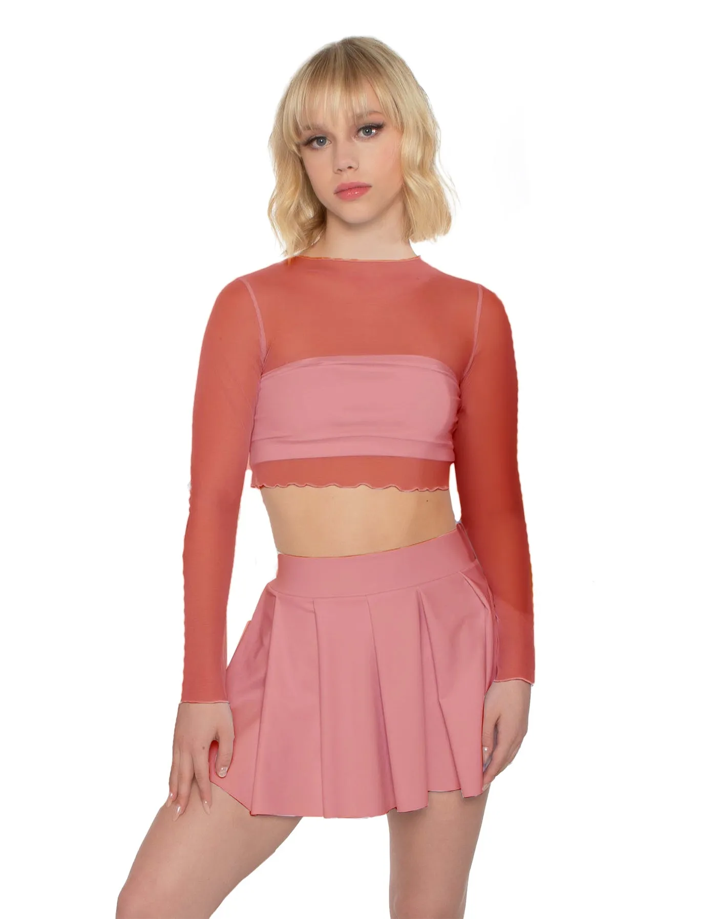 LS Mesh Crop Top
