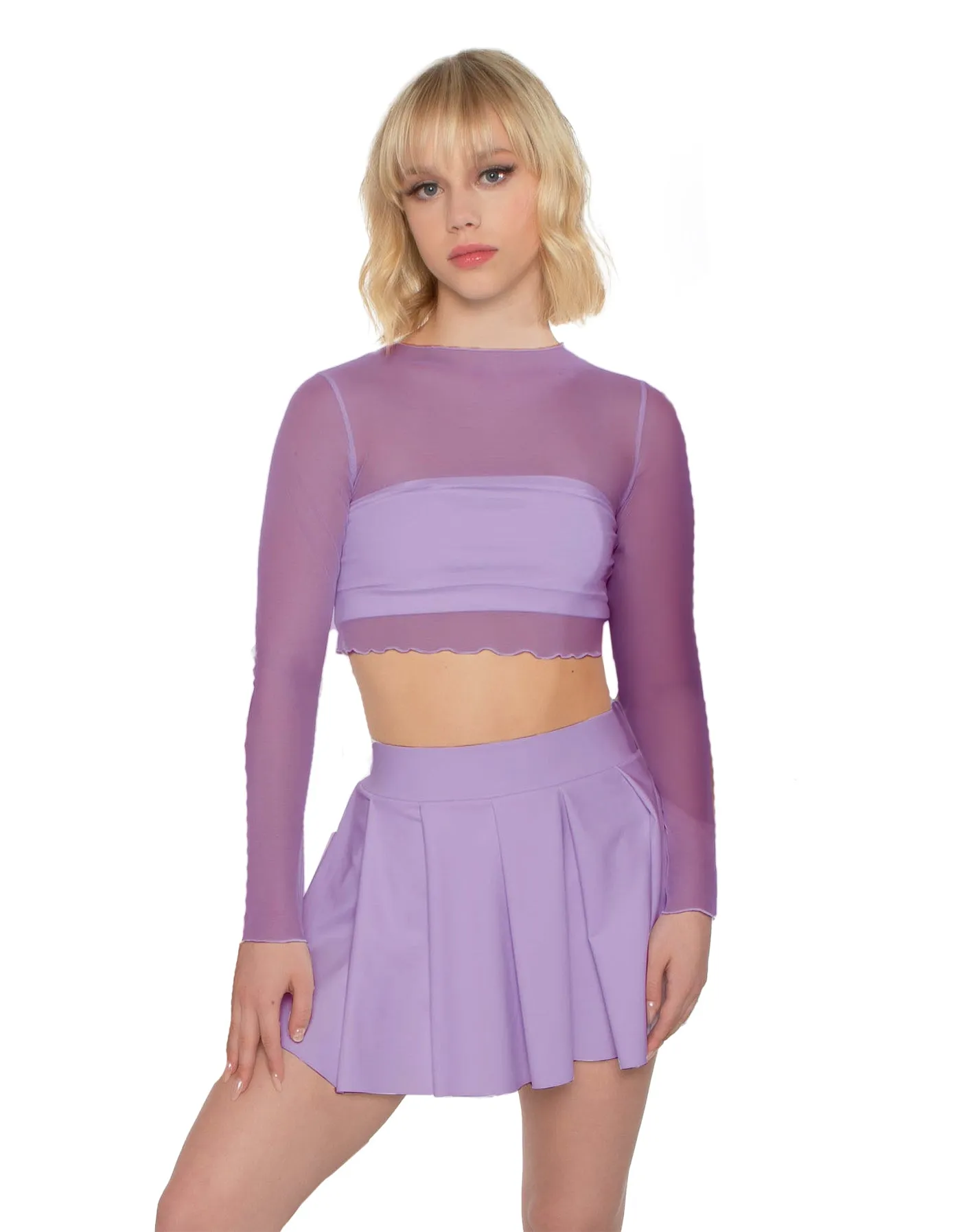 LS Mesh Crop Top