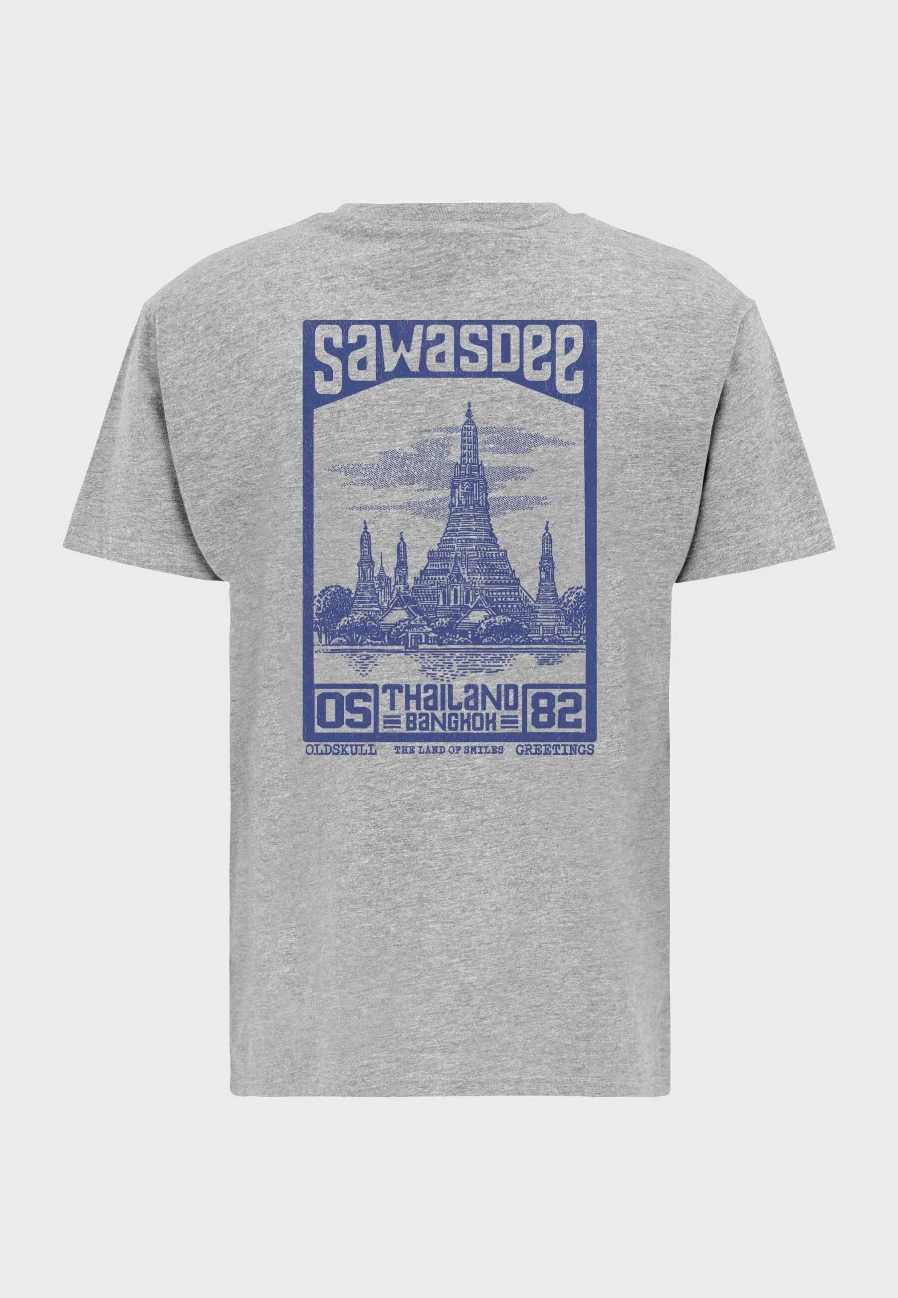 SawadTee Backprint T-Shirt Heather Grey